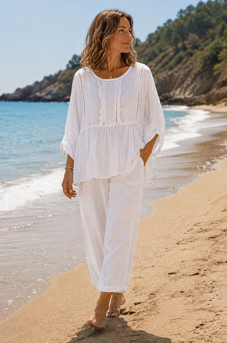 LST26-71 La Strada Linen Shirt