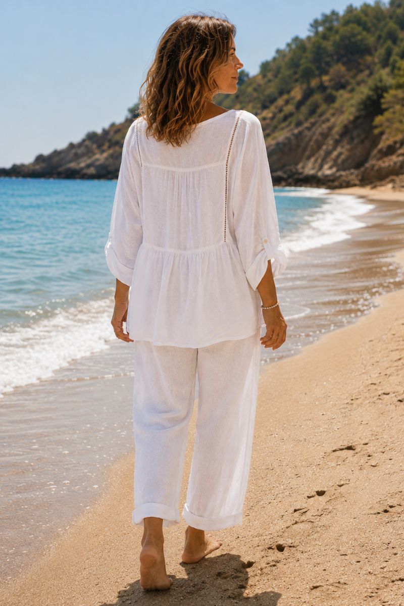 LST26-71 La Strada Linen Shirt