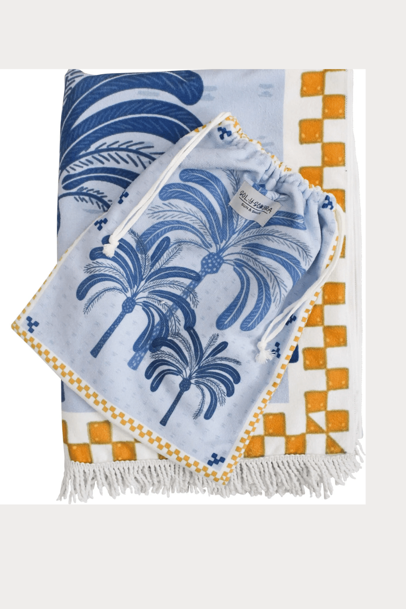 La Vida Xtra Large Sand Free Beach Towel - Palm Breeze.