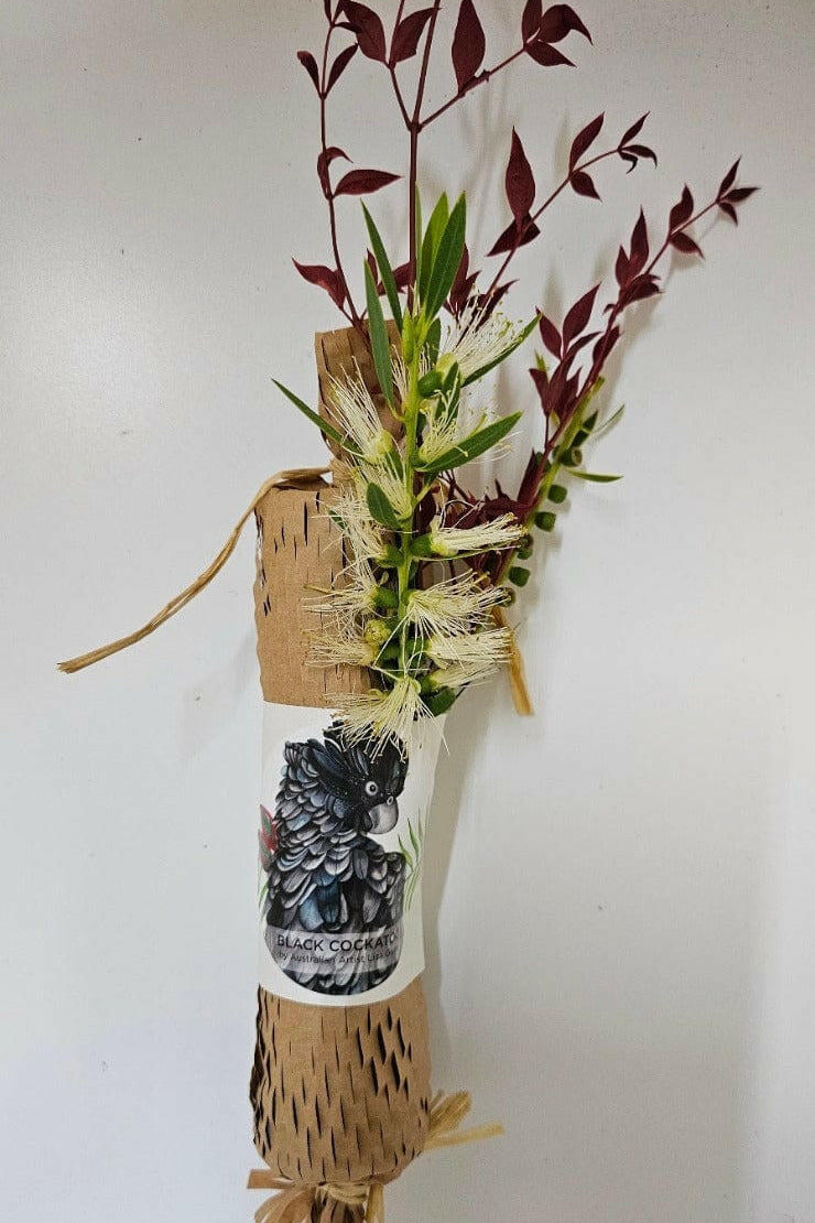 Xmas Bon Bons Wrapped Tea Towels with Australian Wildflowers.