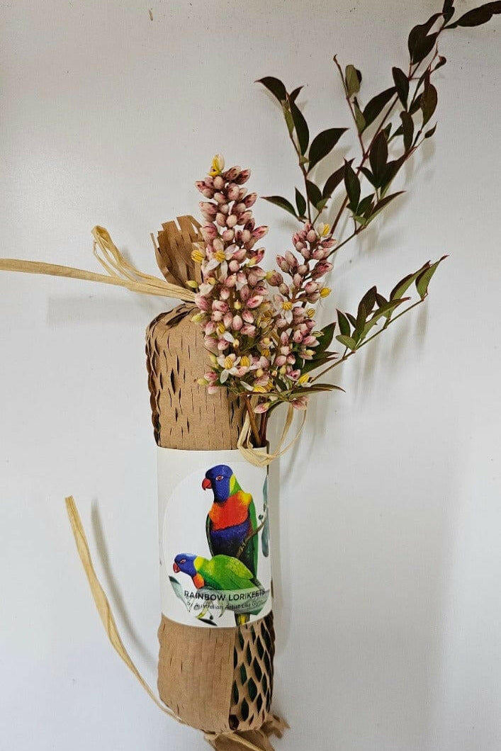 Xmas Bon Bons Wrapped Tea Towels with Australian Wildflowers.