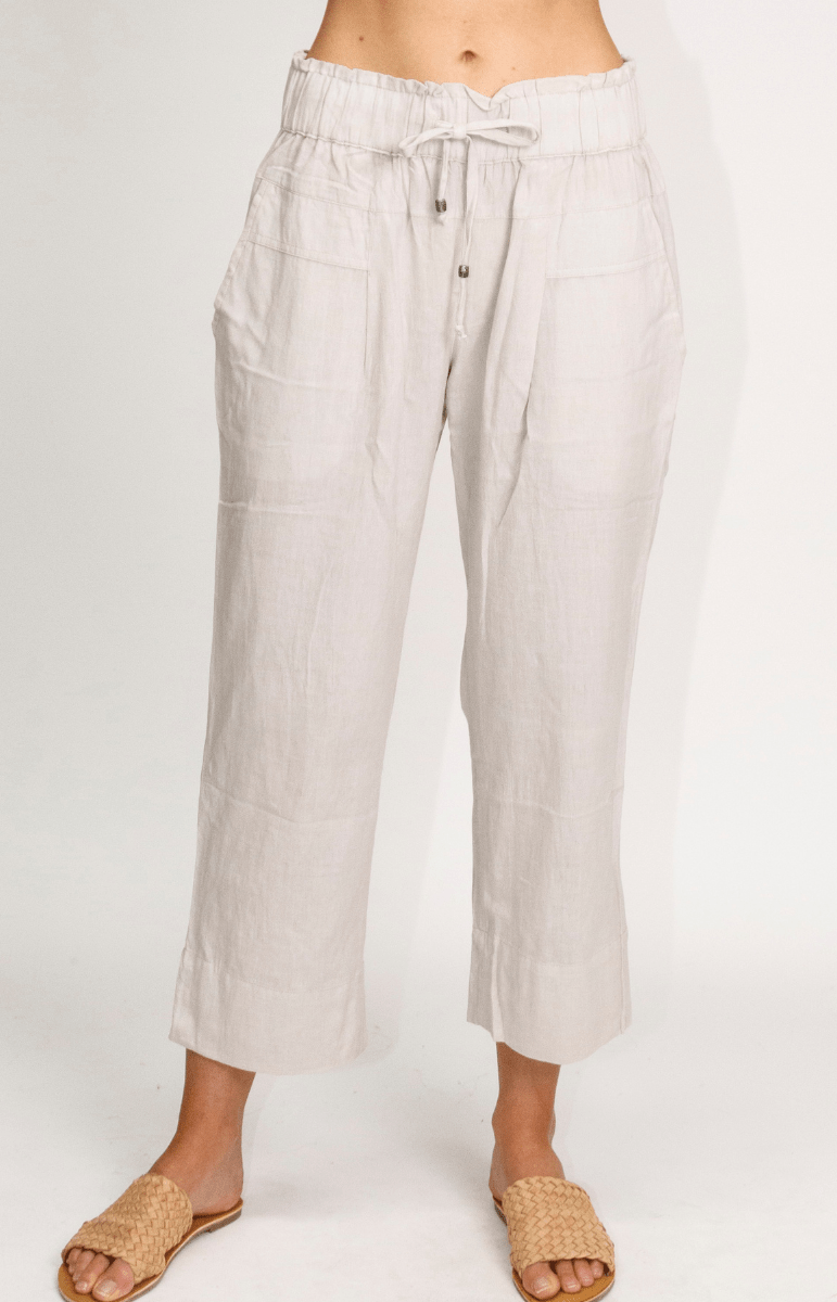 Lula Life Kona Ecru Cropped Pant.