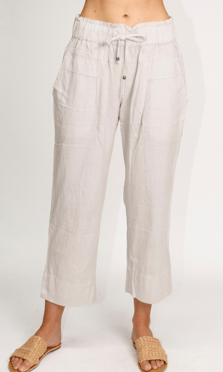 Lula Life Kona Ecru Cropped Pant.