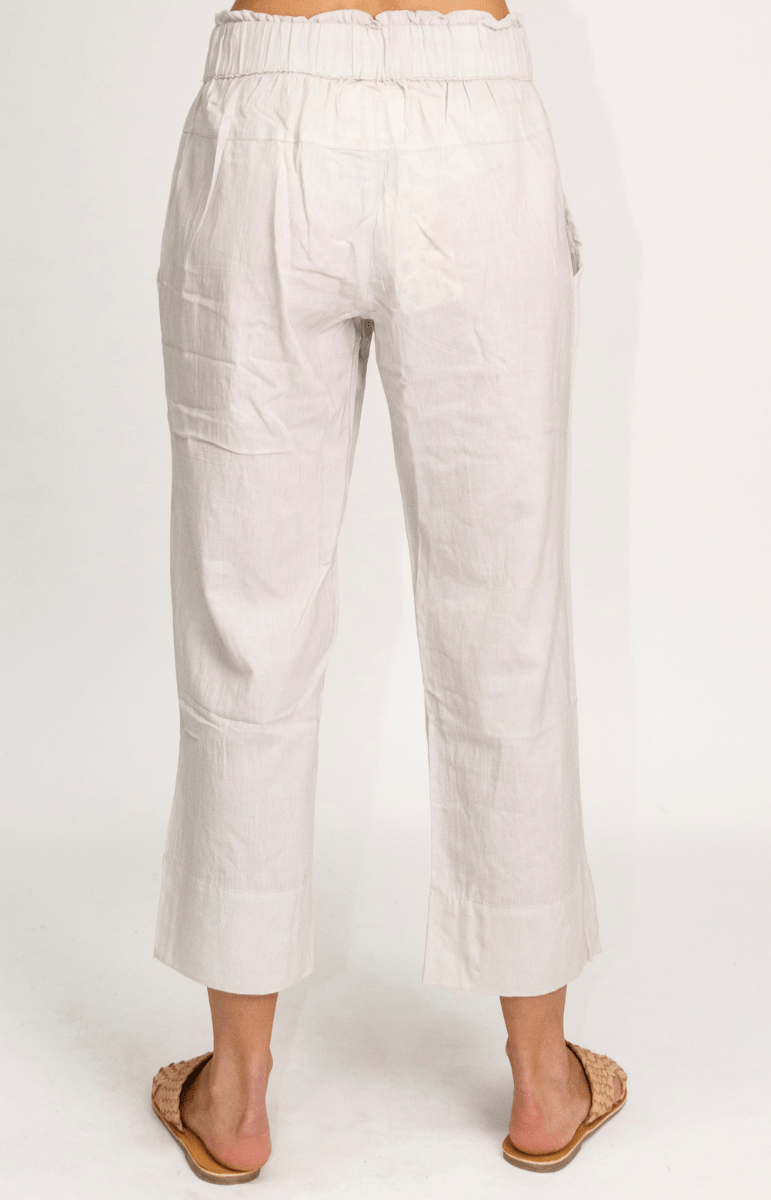 Lula Life Kona Ecru Cropped Pant.