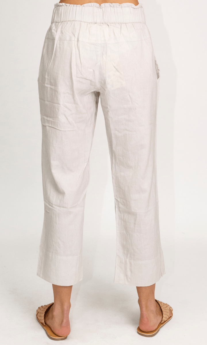 Lula Life Kona Ecru Cropped Pant.