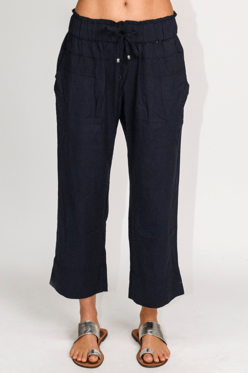 Lula Life Kona Navy Cropped Pant.