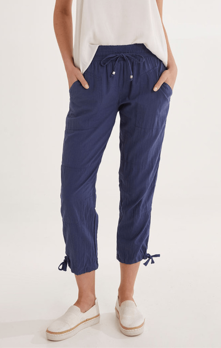 Lula Life Beach Pant Navy On Sale.
