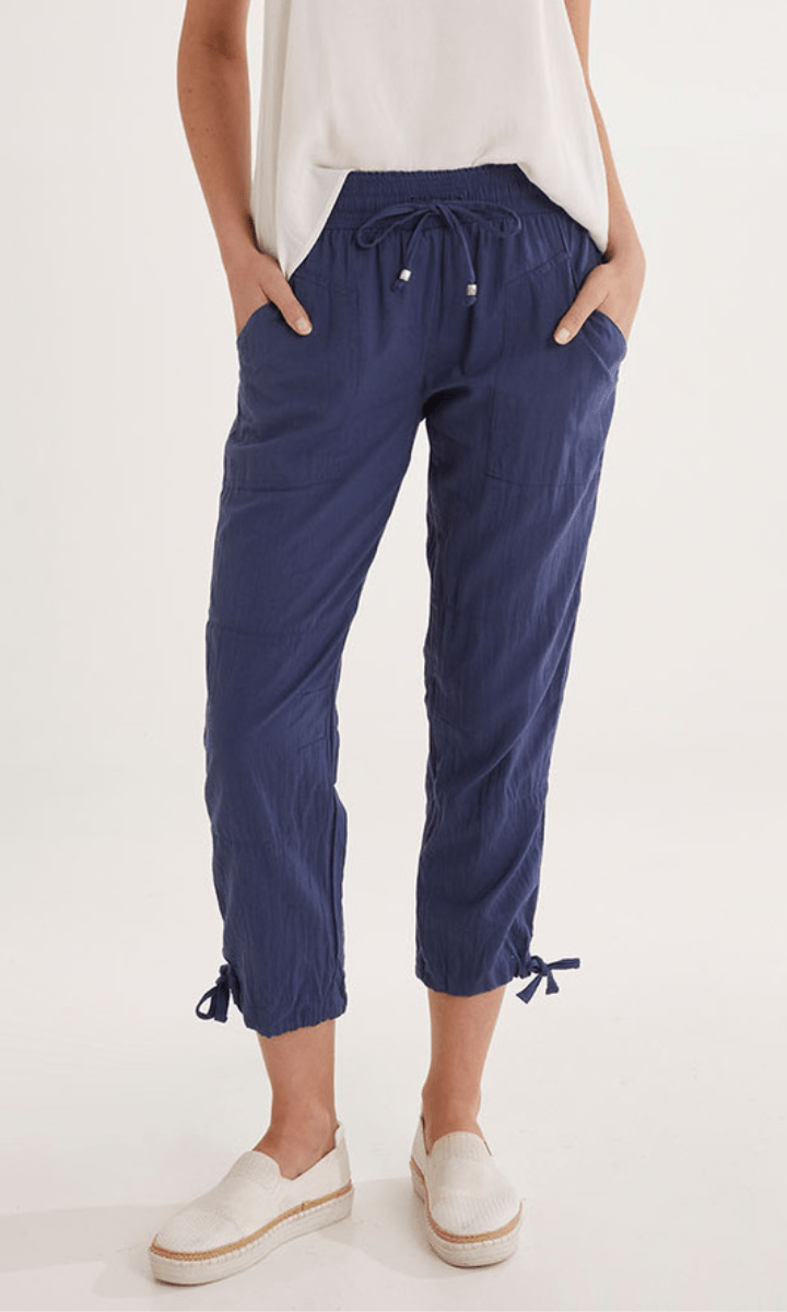 Lula Life Beach Pant Navy On Sale.