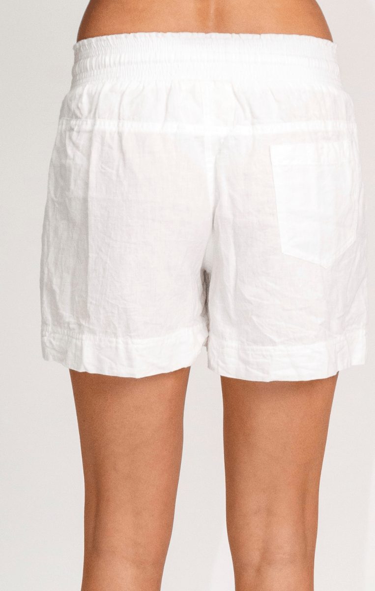 Lula Life Cotton White Beach Short.