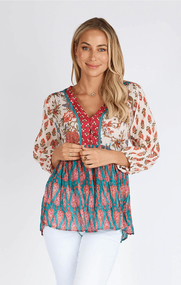 Lula Life Curtis Multi Top On Sale.