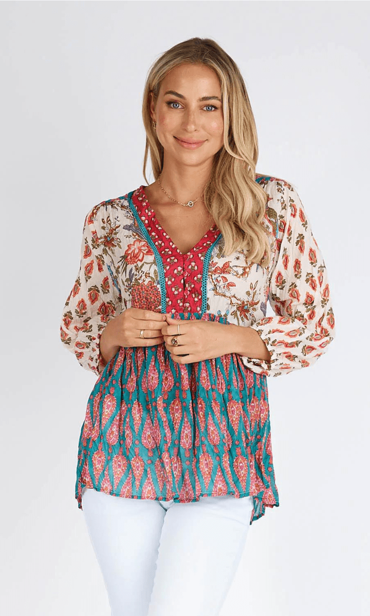 Lula Life Curtis Multi Top On Sale.