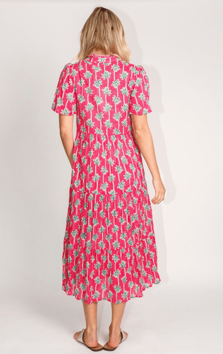 Lula Life Palm Cove Midi Dress Melon.