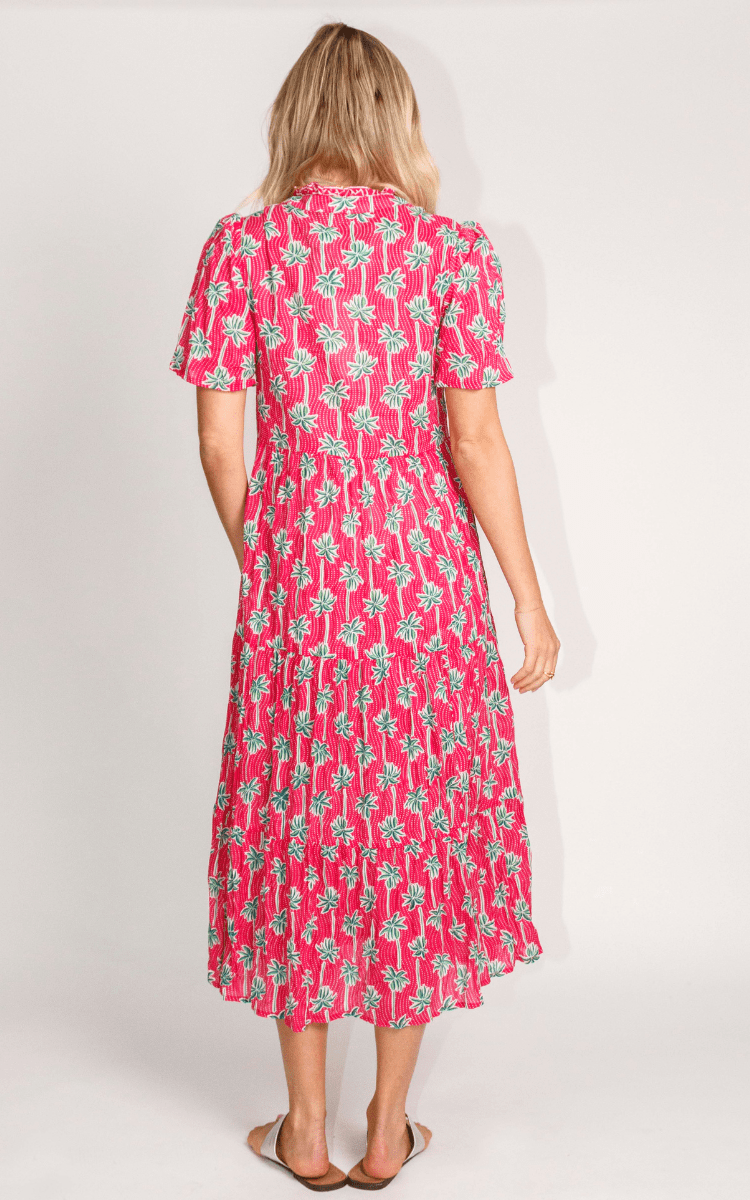 Lula Life Palm Cove Midi Dress Melon.