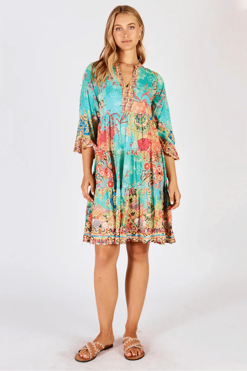 Lula Life Sybil Dress Lagoon.