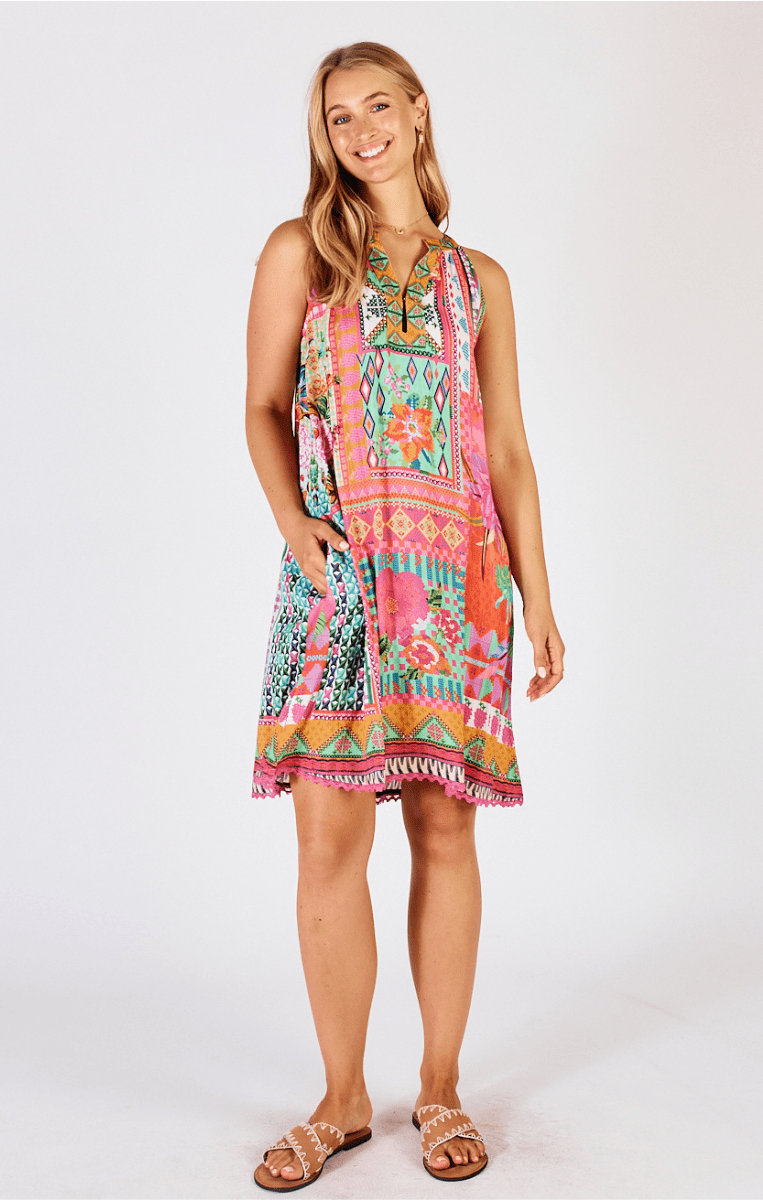 Lula Life Vivone Sundress Melon.
