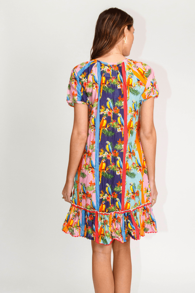Lula Life Yepoon Shirred Dress Multi.