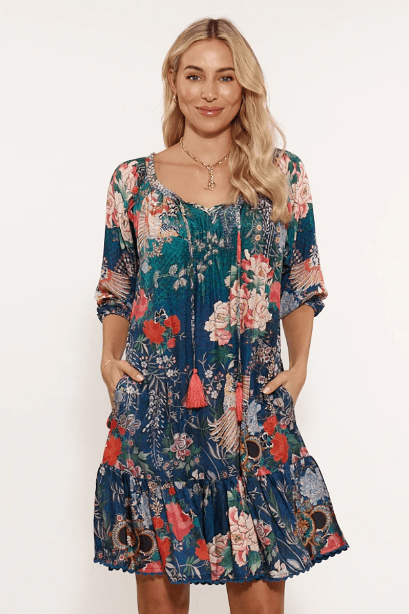 Lula Life Wisteria Shirred Dress.