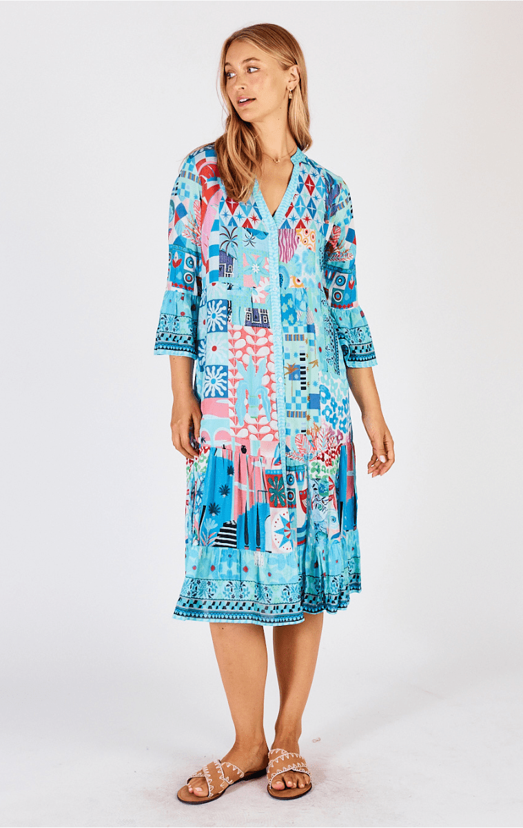 Lula Life Aliah Midi Lagoon Dress.