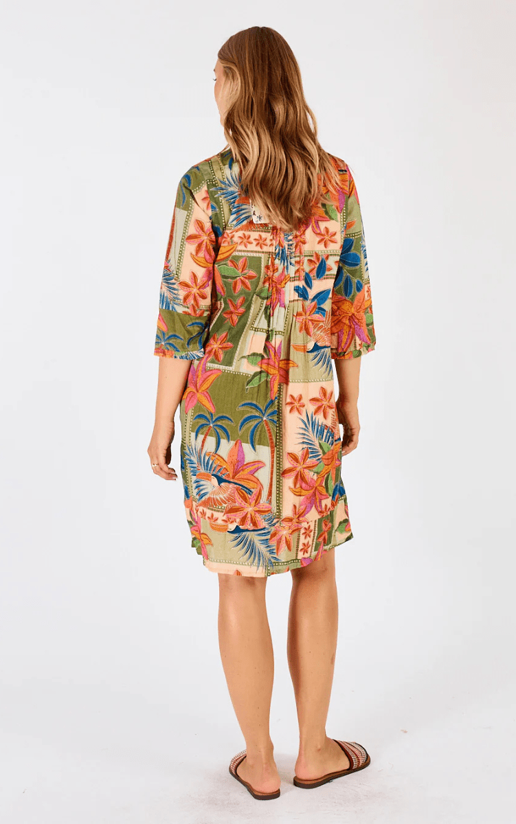 Lula Life Jemma Tuck Dress Olive.