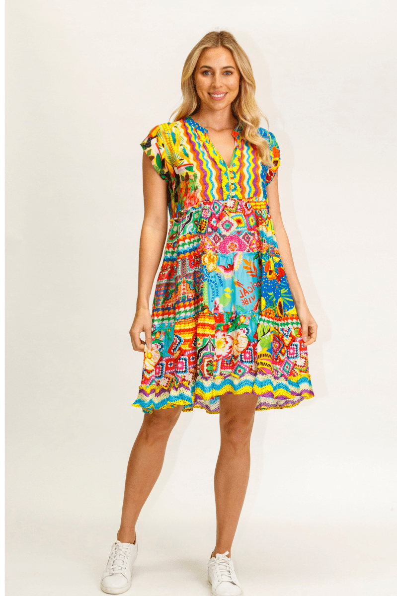 Lula Life Kirra Tiered Dress Print.