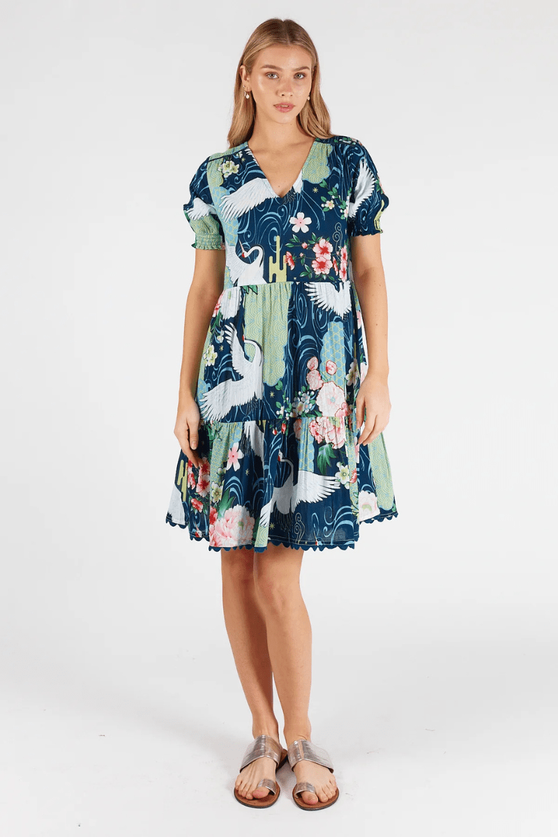 Lula Life Mitzuki Dress - Navy.