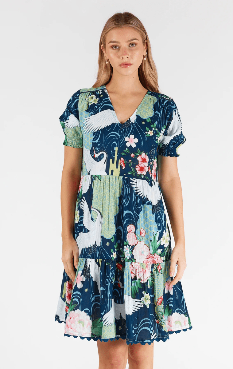 Lula Life Mitzuki Dress - Navy.