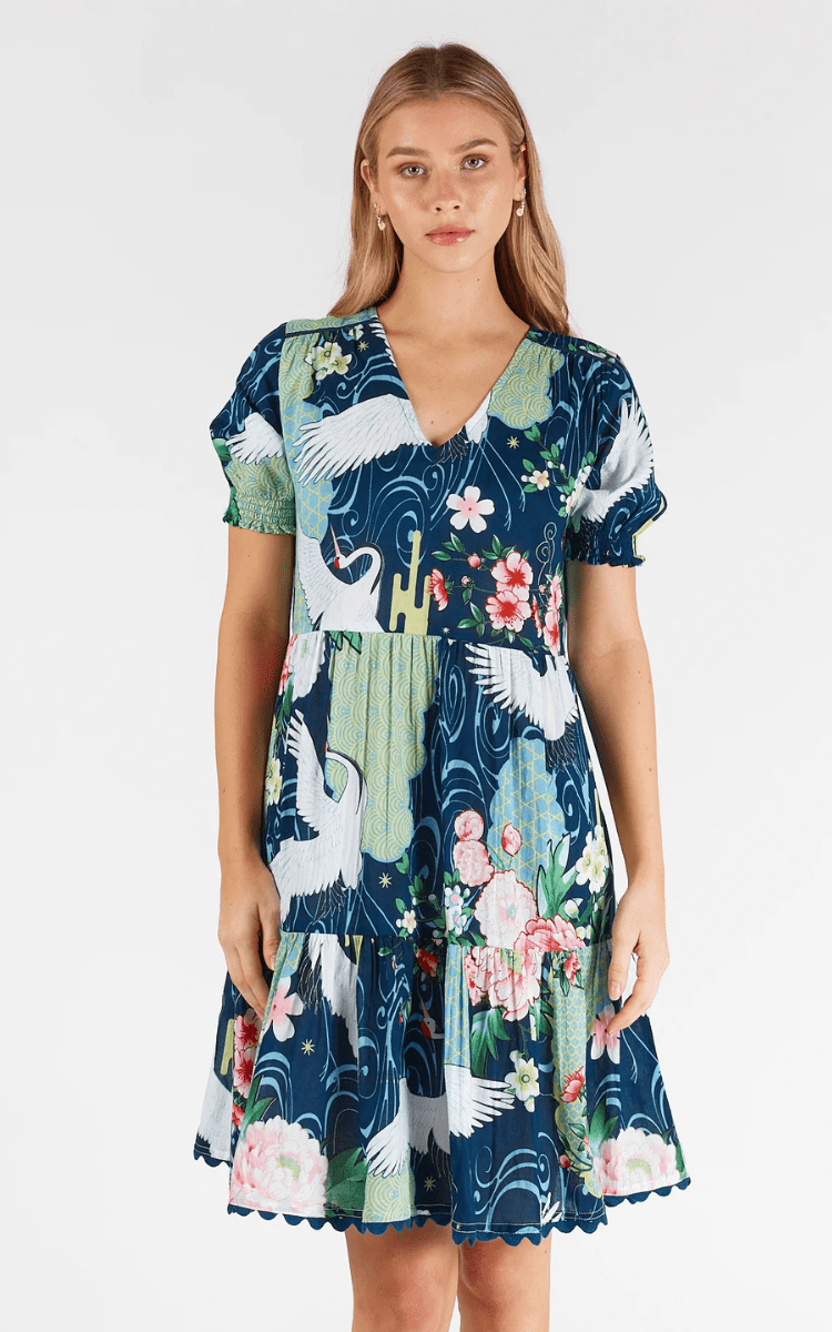 Lula Life Mitzuki Dress - Navy.