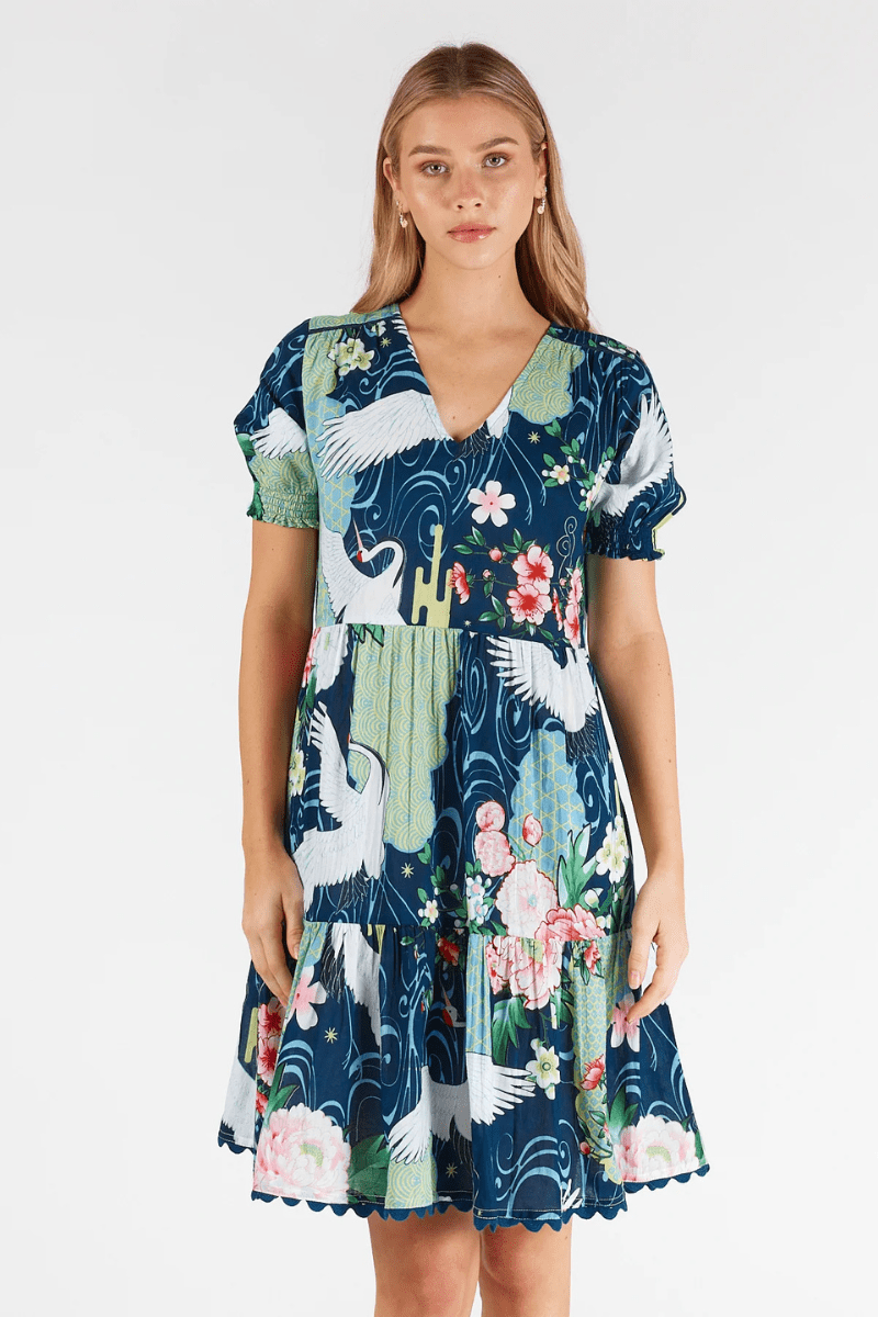 Lula Life Mitzuki Dress - Navy.
