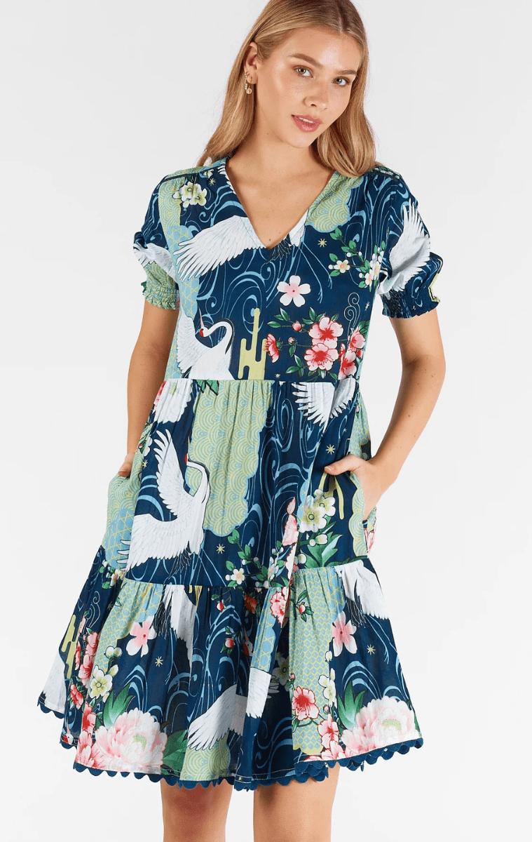 Lula Life Mitzuki Dress - Navy.