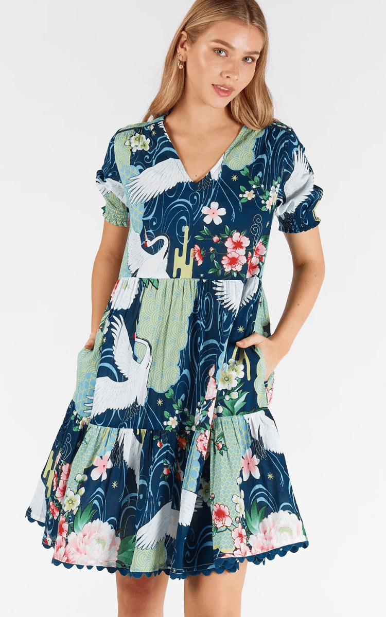 Lula Life Mitzuki Dress - Navy.