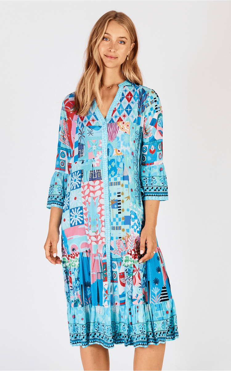 Lula Life Aliah Midi Lagoon Dress.