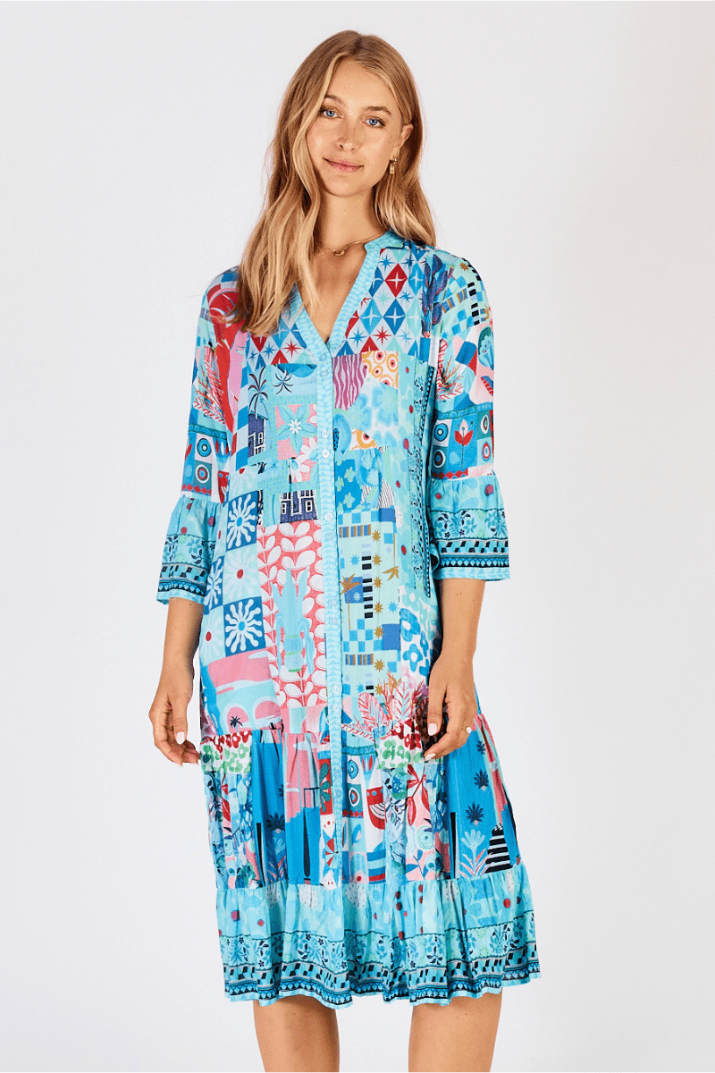 Lula Life Aliah Midi Lagoon Dress.