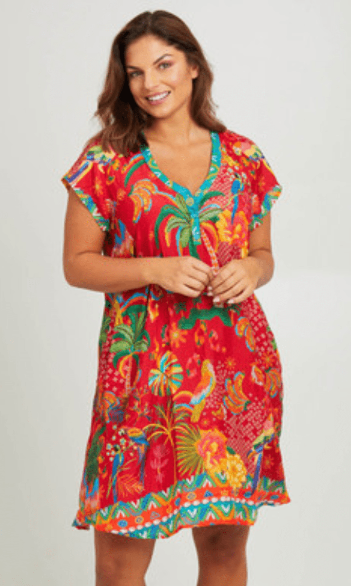 Lula Life Peregian Dress Melon.