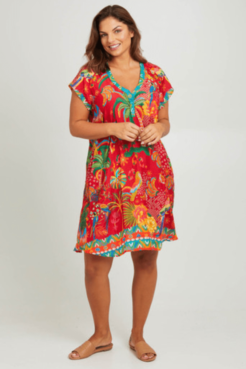 Lula Life Peregian Dress Melon.