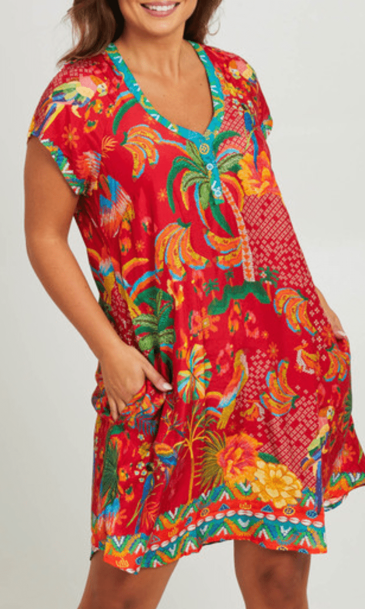 Lula Life Peregian Dress Melon.