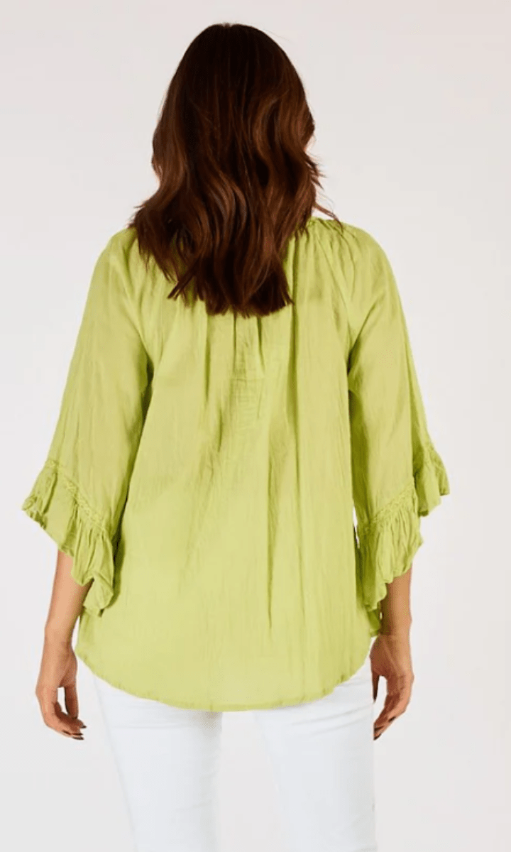 Lula Life Chloe Cotton Top Lime.