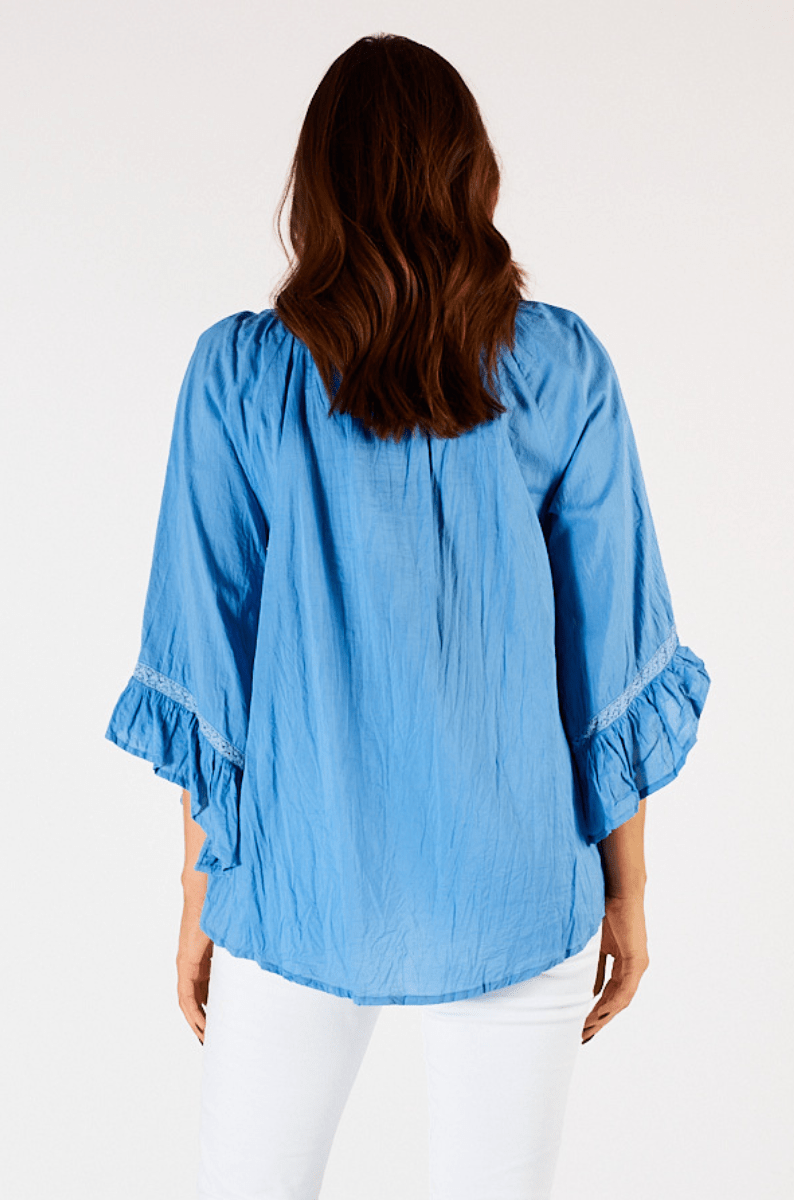 Lula Life Chloe Cotton Top Perriwinkle.