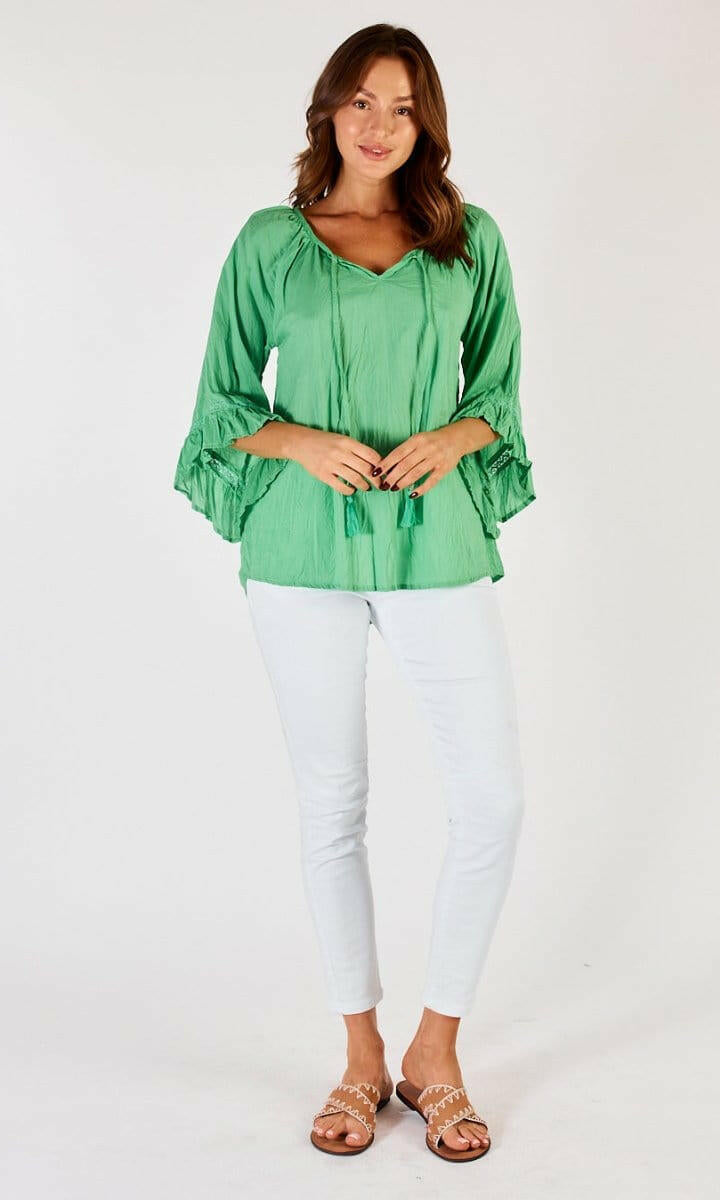 Lula Life Chloe Cotton Top Sea.