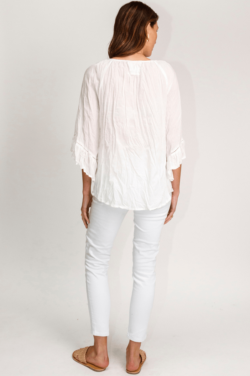 Lula Life Chloe Cotton Top White.