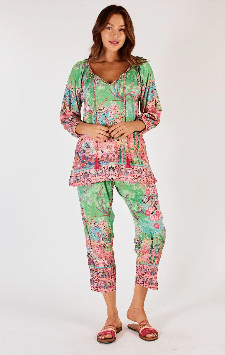 Lula Life Sybil Top Lime.