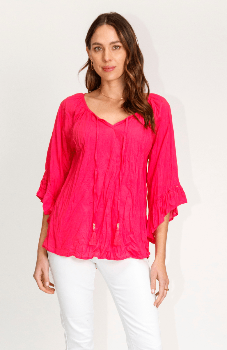 Lula Life Chloe Cotton Top Melon On Sale.