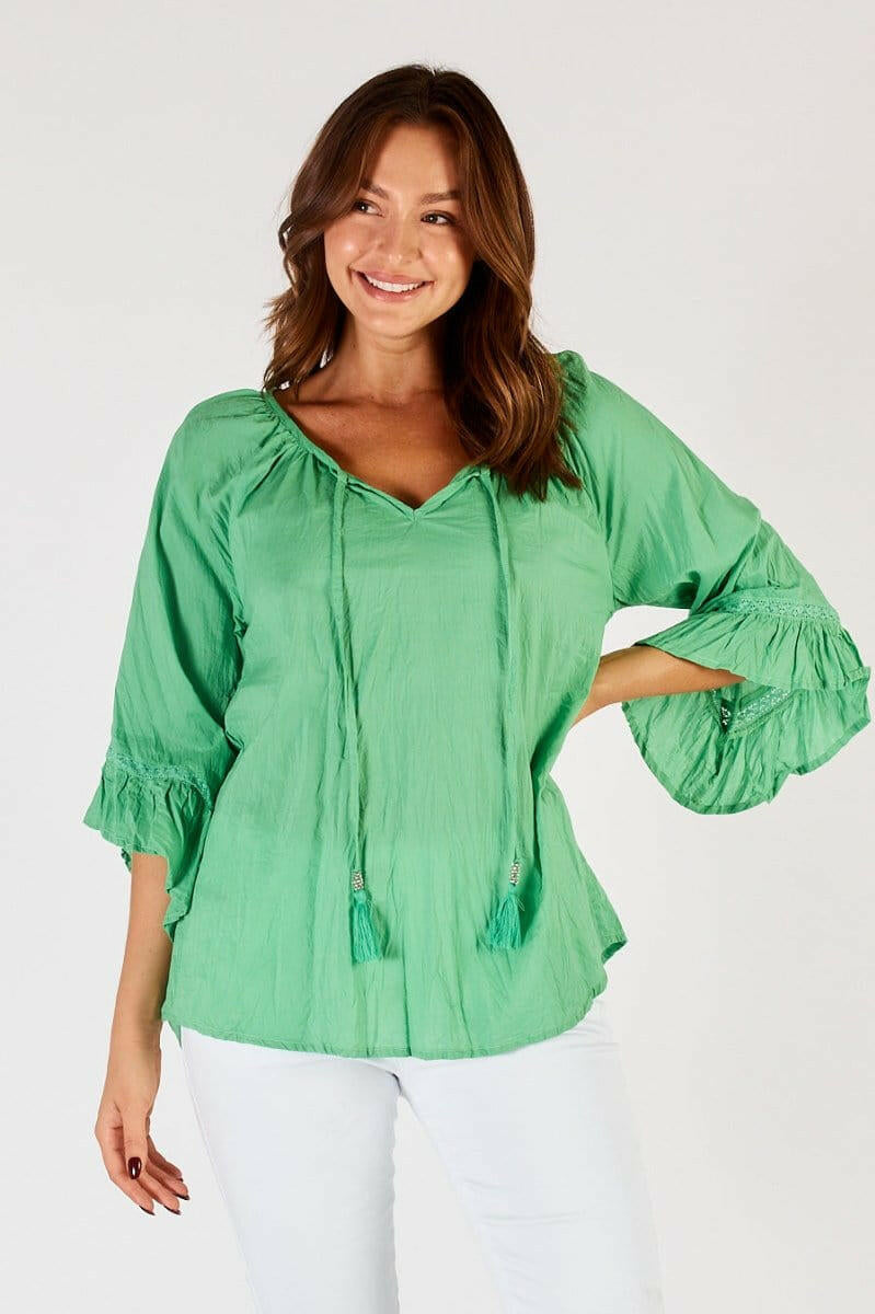 Lula Life Chloe Cotton Top Sea.