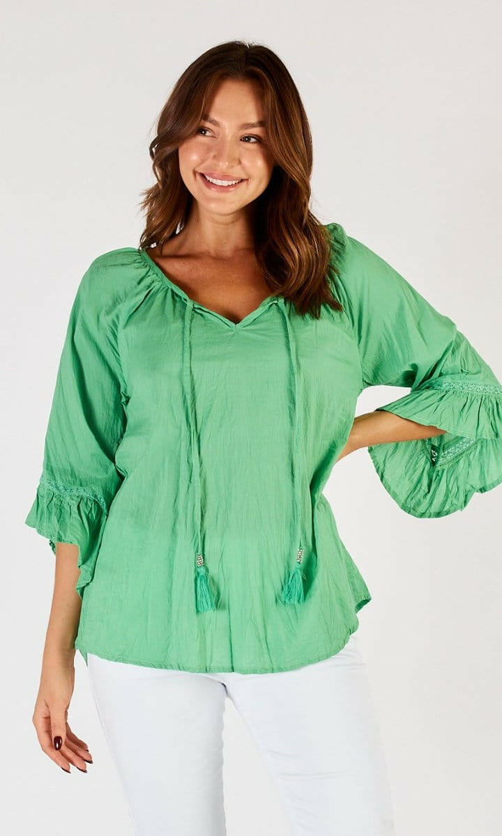 Lula Life Chloe Cotton Top Sea.