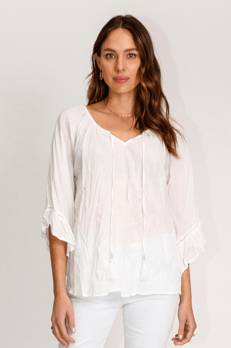 Lula Life Chloe Cotton Top White.