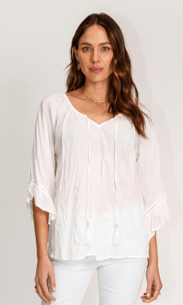 Lula Life Chloe Cotton Top White.
