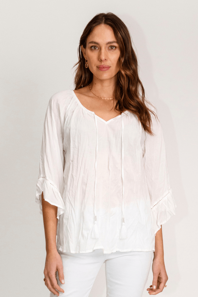 Lula Life Chloe Cotton Top White.