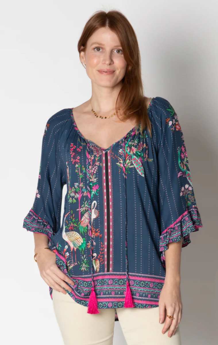 Lula Life Marcia Top - Navy.