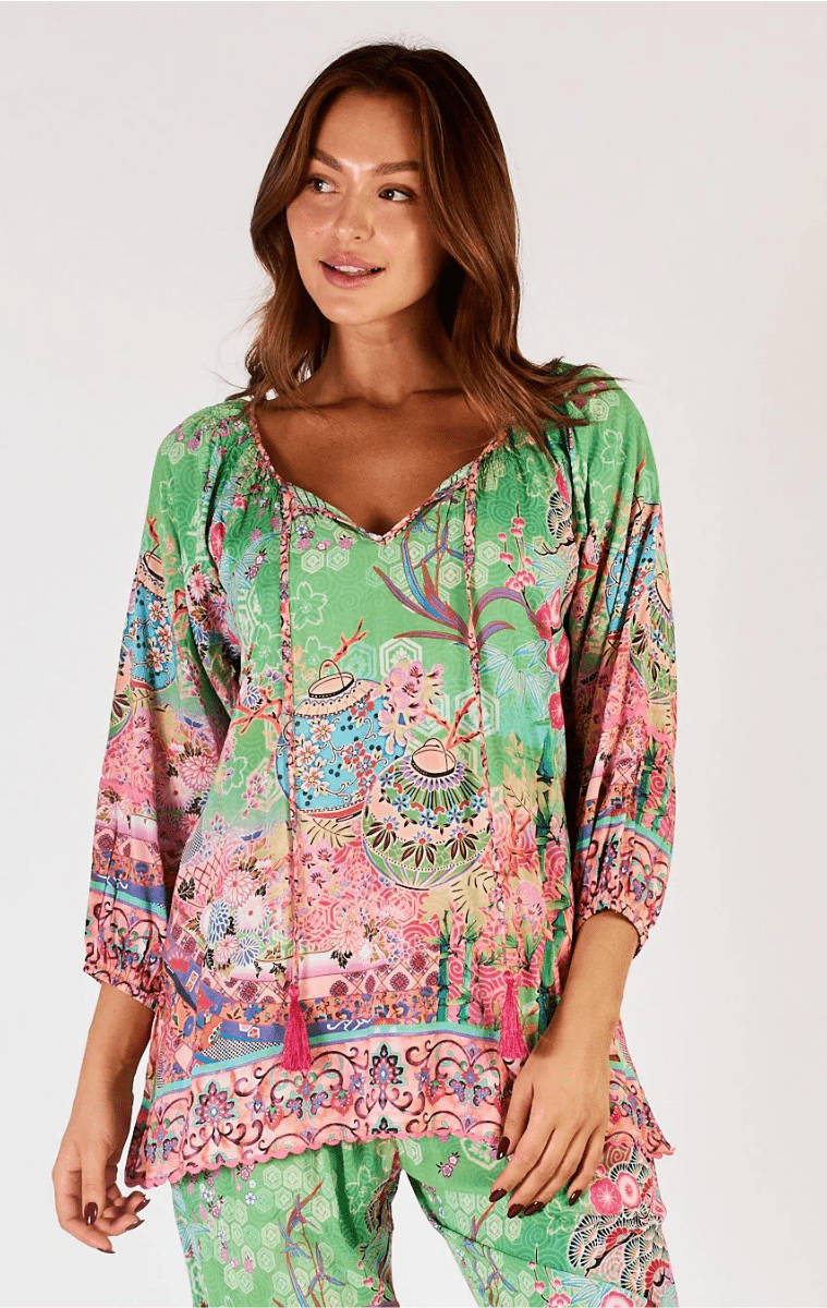 Lula Life Sybil Top Lime.