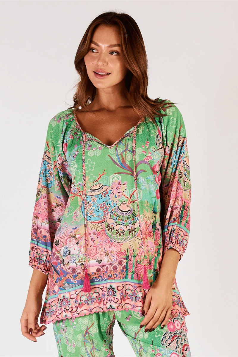 Lula Life Sybil Top Lime.