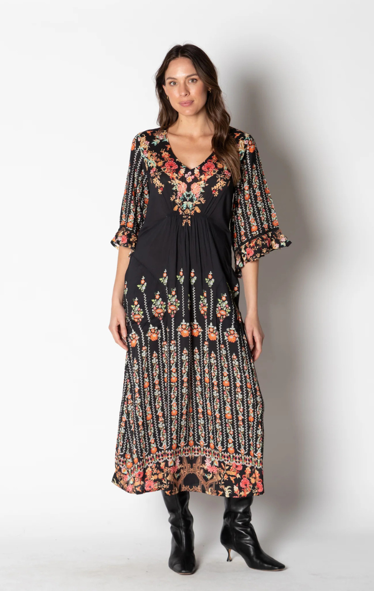 Lula Soul Melilla Midi Dress - Black.